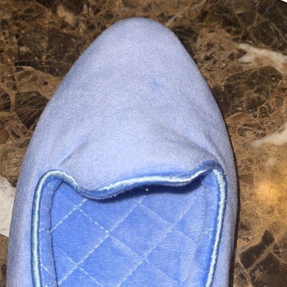 NWOT Charter club memory foam powder blue slippers size Large 9-10 - Picture 3 of 7